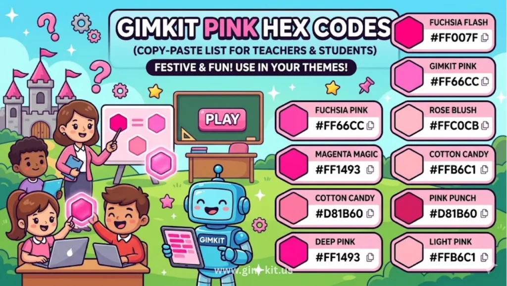 Gimkit Pink Hex Codes