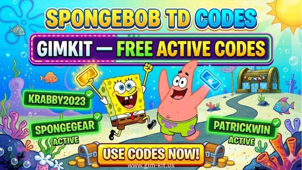 SpongeBob TD Codes Gimkit — Free Active Codes